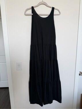 J. Crew Black Sleeveless Tiered Maxi Dress Size XXS